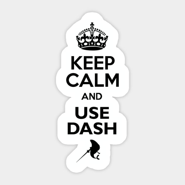 Marlette keep calm black Sticker by Spikybot